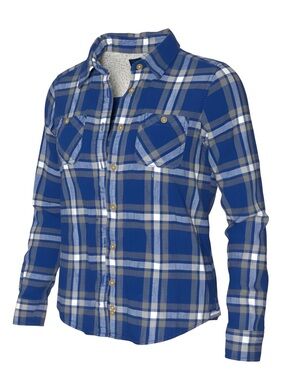 American Eagle Classic Casual Blue Plaid Flannel Button Down Shirt With Pockets